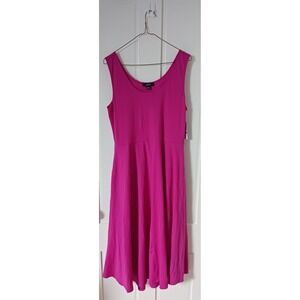 MSK Hot Pink Sleeveless Stretch Full Length Maxi Dress‎